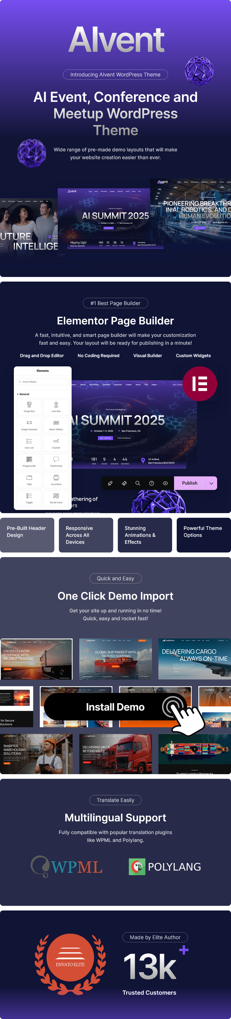 Aivent - AI Event, Conference and Meetup WordPress Theme