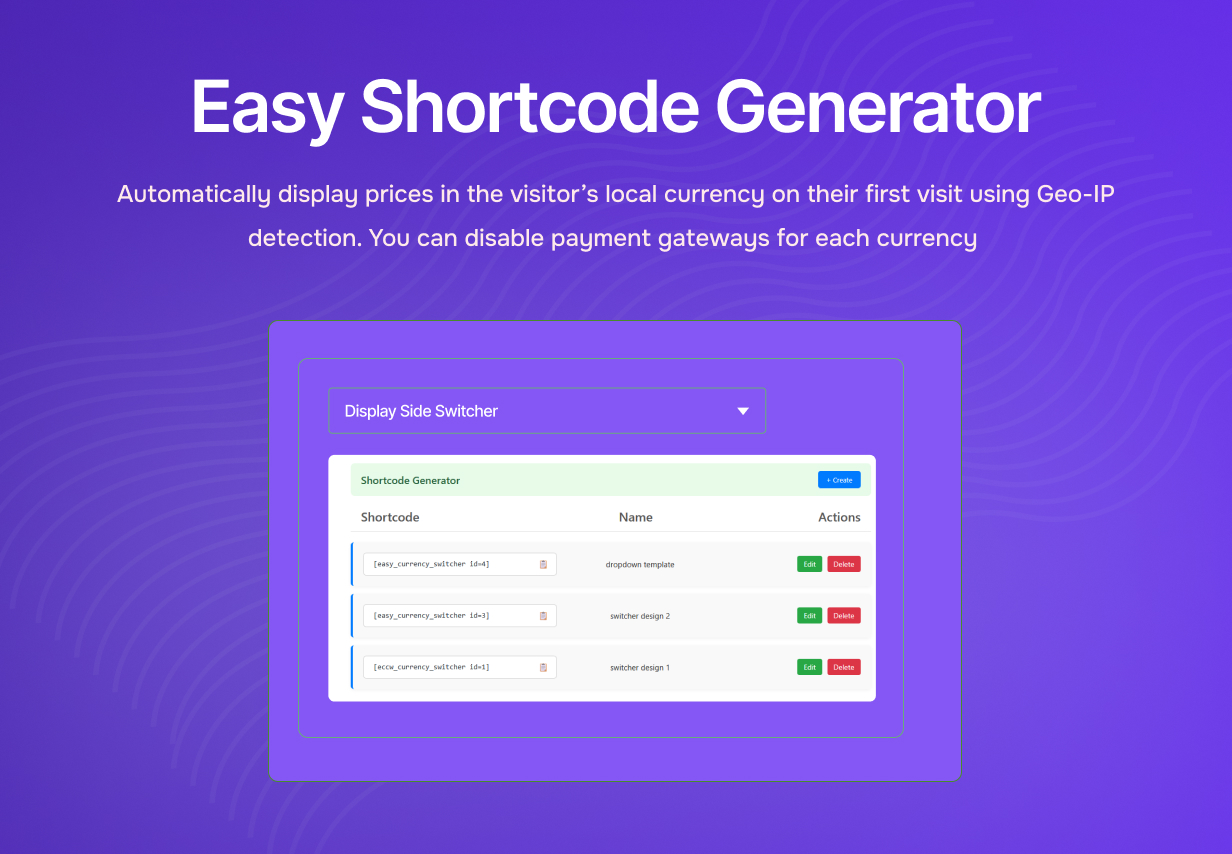 easy currency switcher