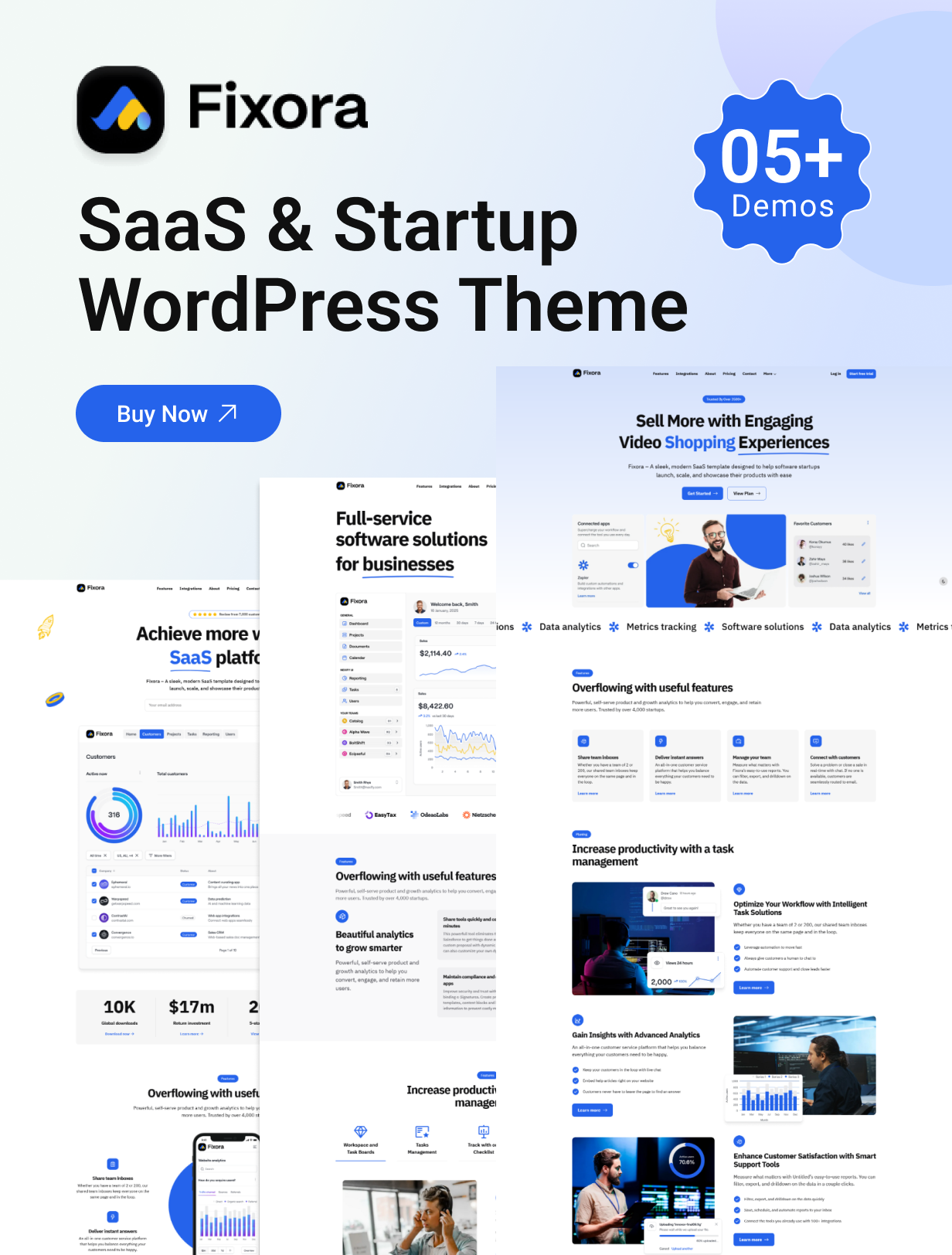 Fixora - SaaS & Startup WordPress Theme - 1