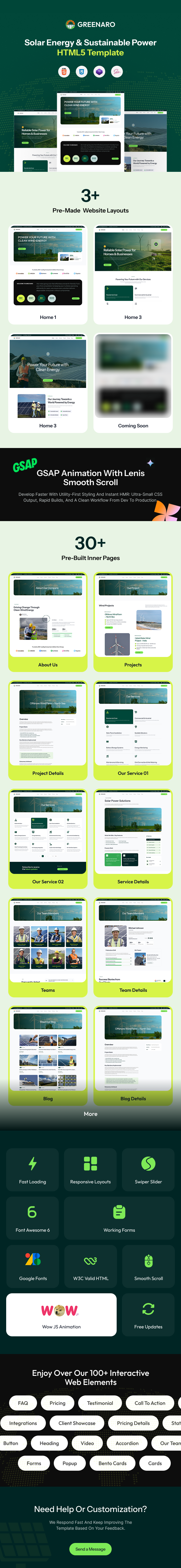 Greenaro – Renewable Energy & Solar HTML Template