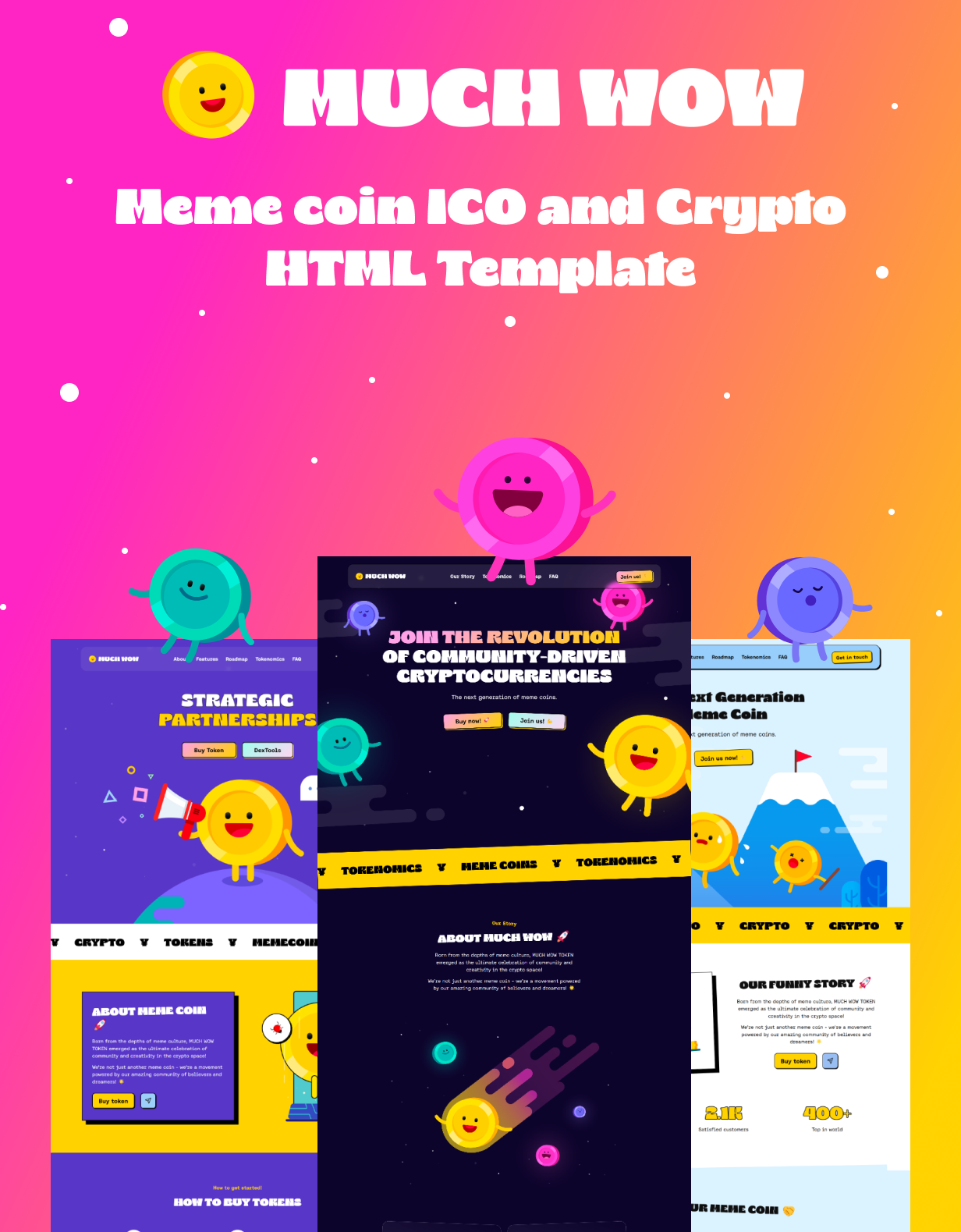 MuchWow - Meme coin ICO and Crypto HTML Template