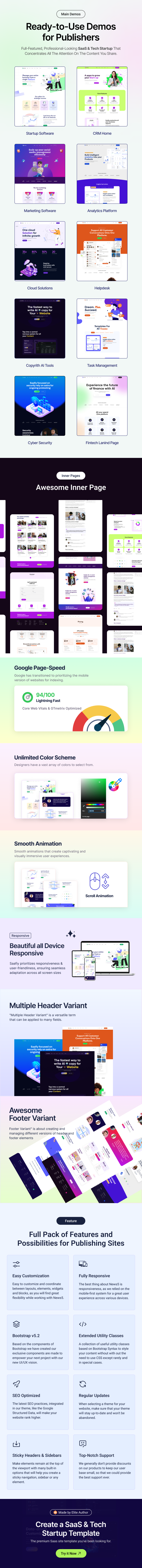 Saafiy - Software, Startup & SaaS Landing HTML5 Template