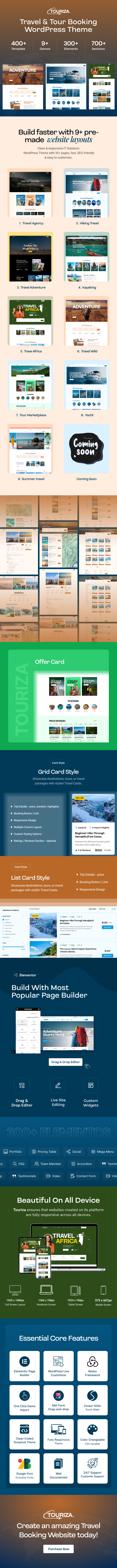 Touriza – Tour & Travel Booking WordPress Theme - 1